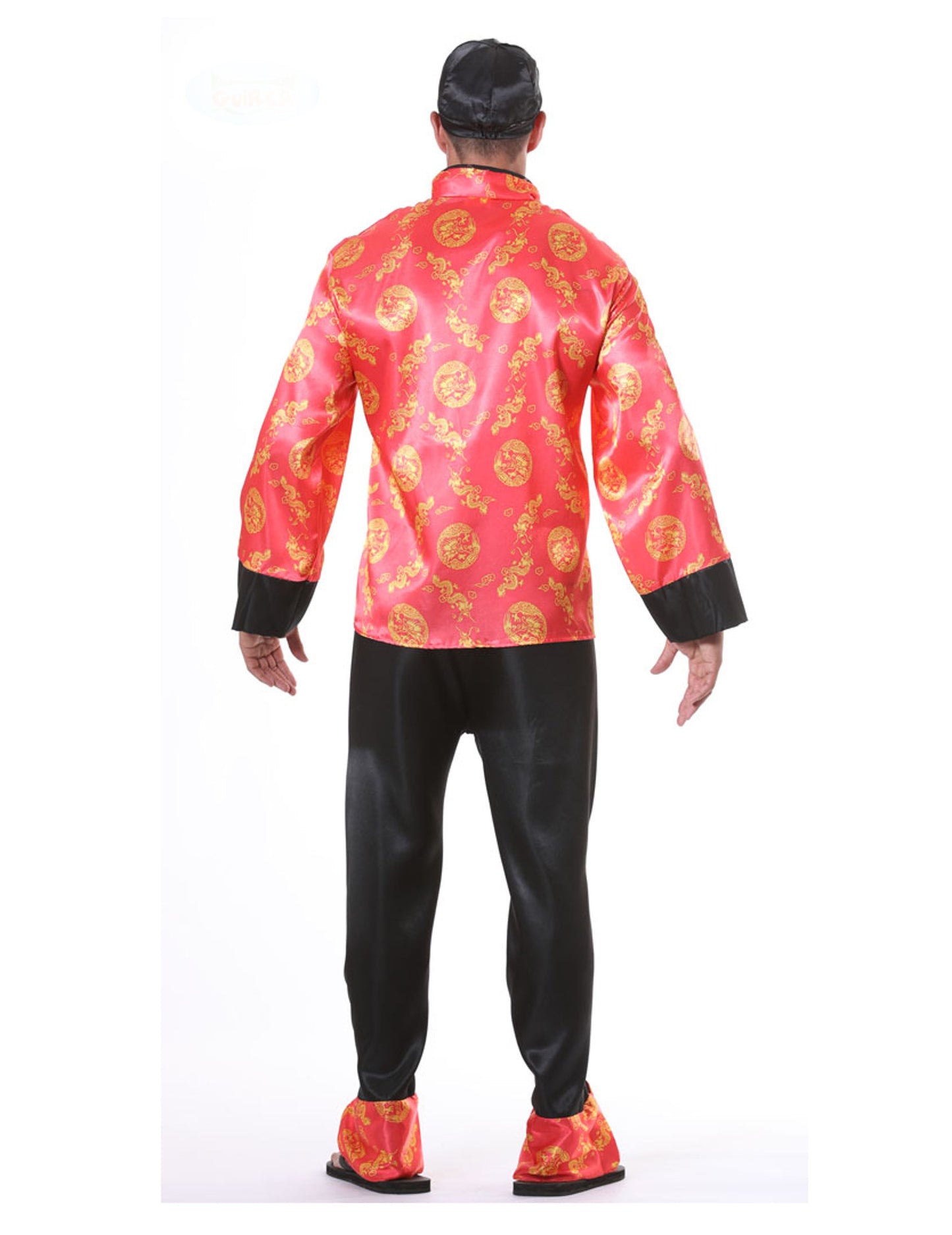 Déguisement chinois rouge et doré homme