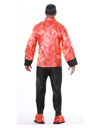 Déguisement chinois rouge et doré homme