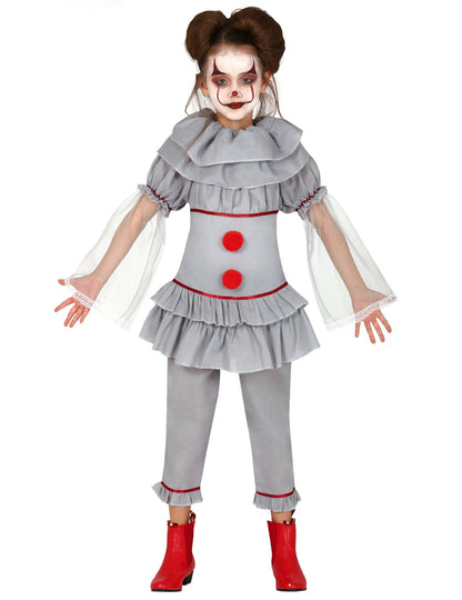 Déguisement clown assassin gris fille