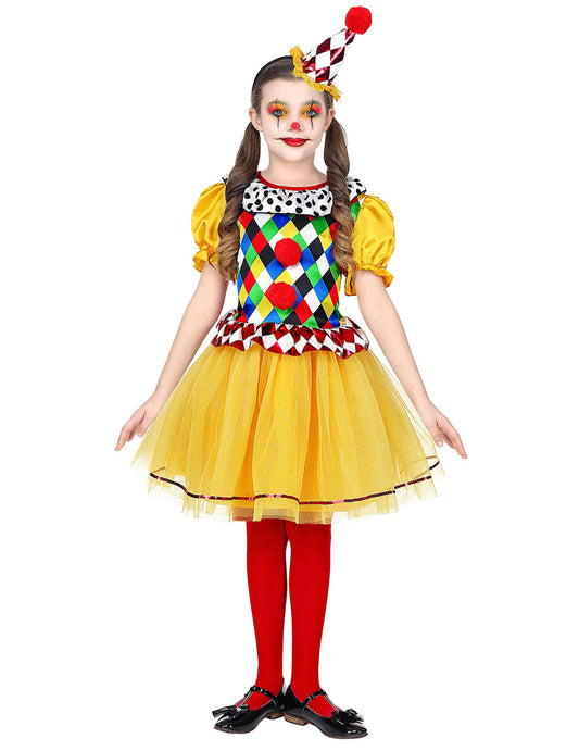 Déguisement clown coloré fille