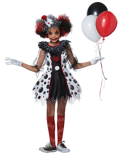 Déguisement clown effrayant luxe fille