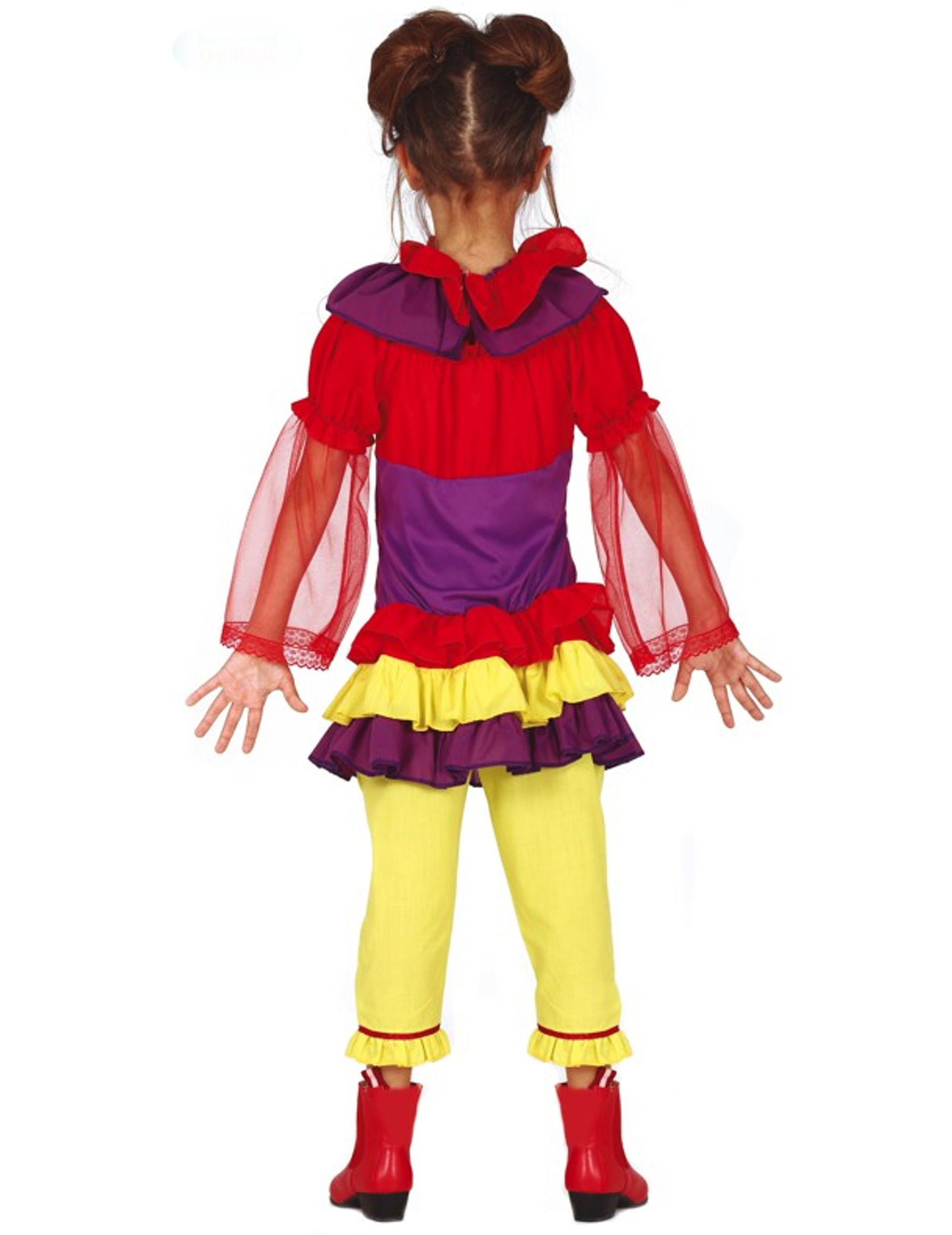 Déguisement clown maléfique multicolore fille