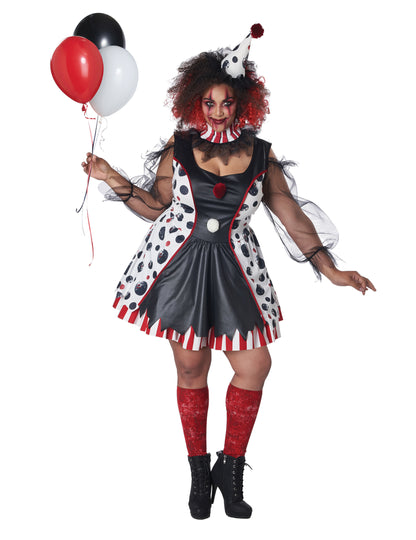 Déguisement clown psycho robe grande taille femme