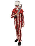 Déguisement clown rayé rouge et blanc adolescent