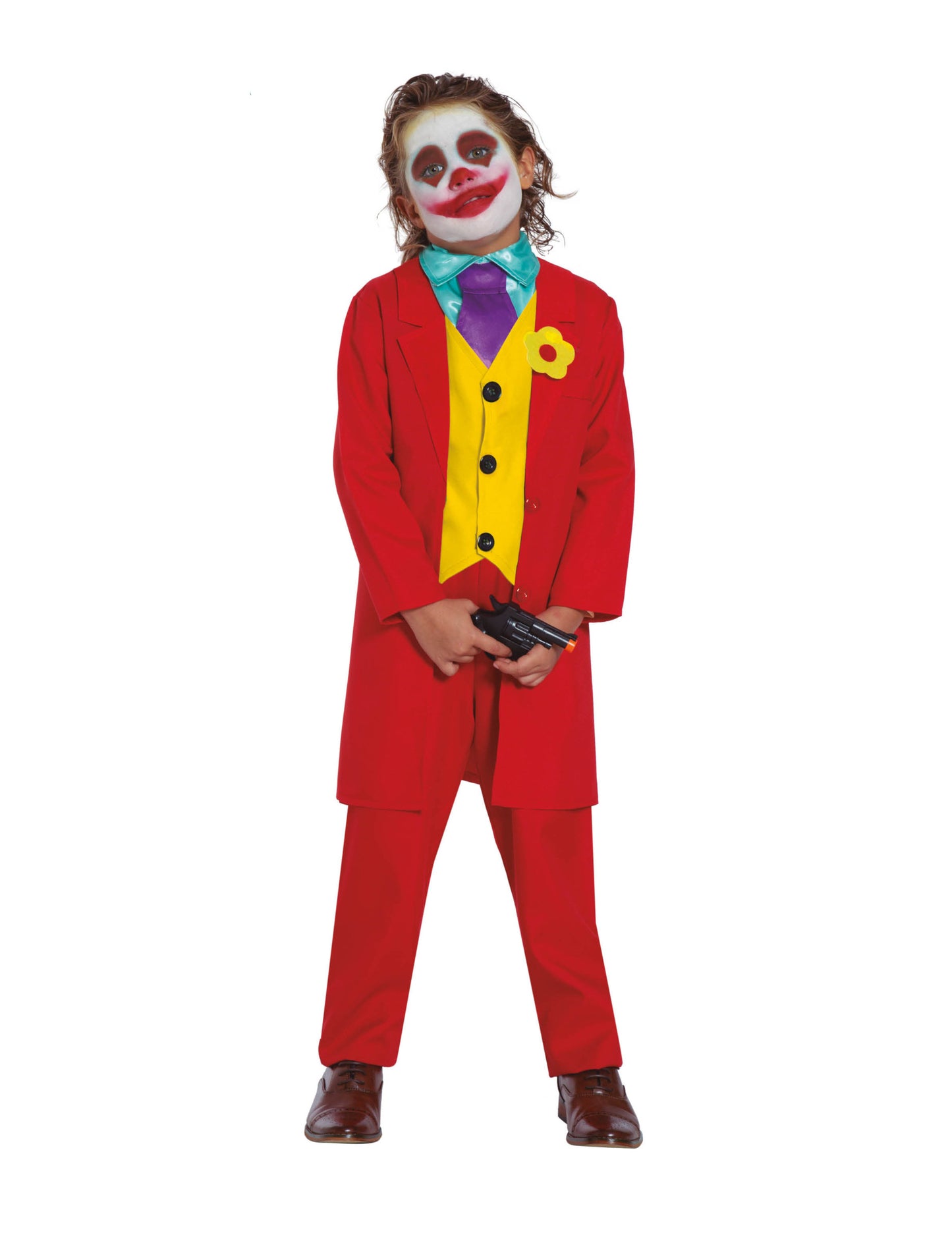 Déguisement clown rouge fou enfant