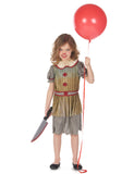 Déguisement clown terrifiant gris fille