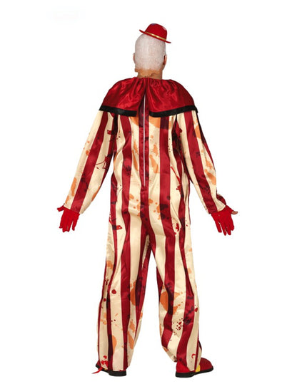 Déguisement clown terrifiant rouge et blanc homme
