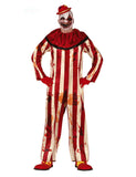 Déguisement clown terrifiant rouge et blanc homme