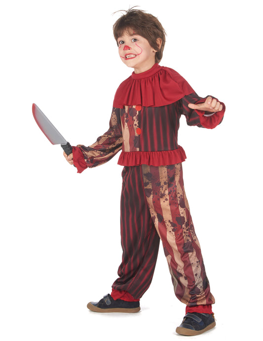 Déguisement clown terrifiant rouge garçon