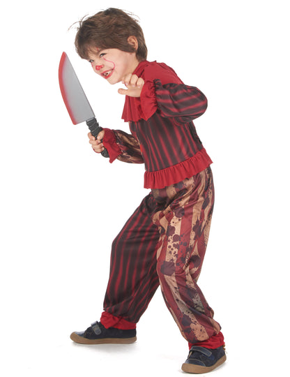 Déguisement clown terrifiant rouge garçon