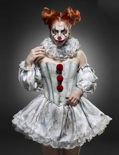 Déguisement clown terrifiant sexy luxe femme