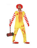Déguisement clown zombie rouge et jaune adulte