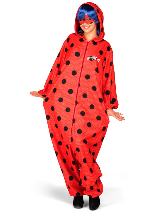 Combinaison avec perruque Ladybug adulte