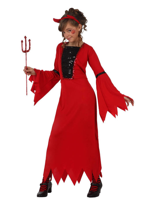 Déguisement diablesse à paillettes enfant Halloween