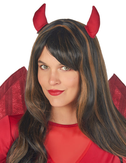 Déguisement diablesse rouge et noire femme Halloween