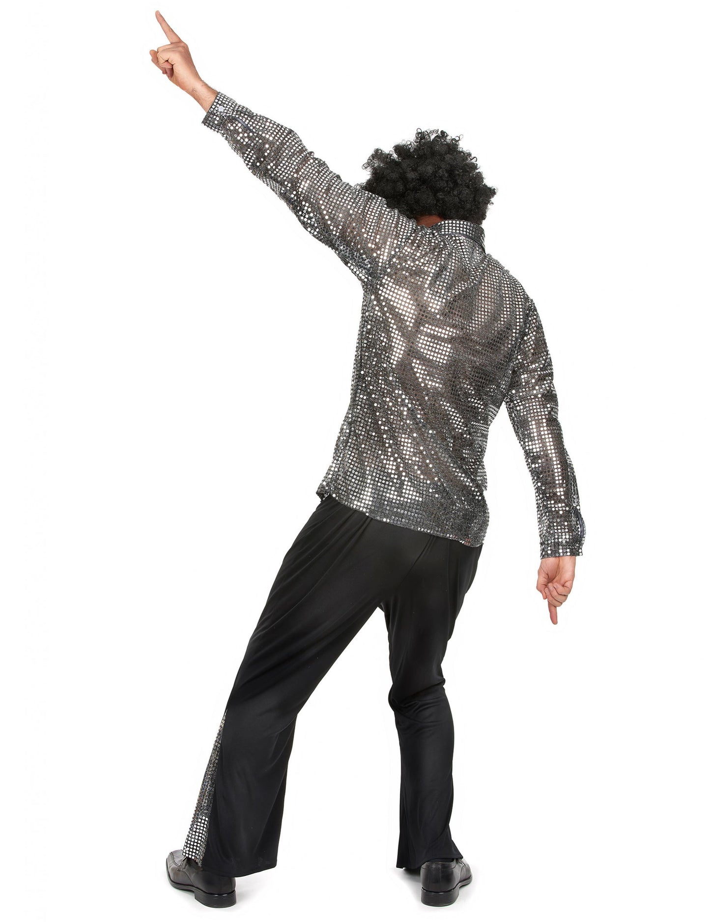 Déguisement disco argenté homme