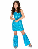 Déguisement Disco bleu turquoise fille