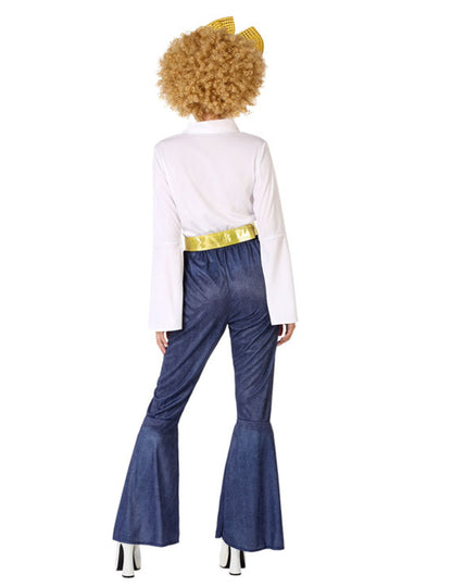 Déguisement disco effet jean et doré femme