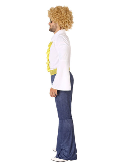 Déguisement disco effet jean et doré homme