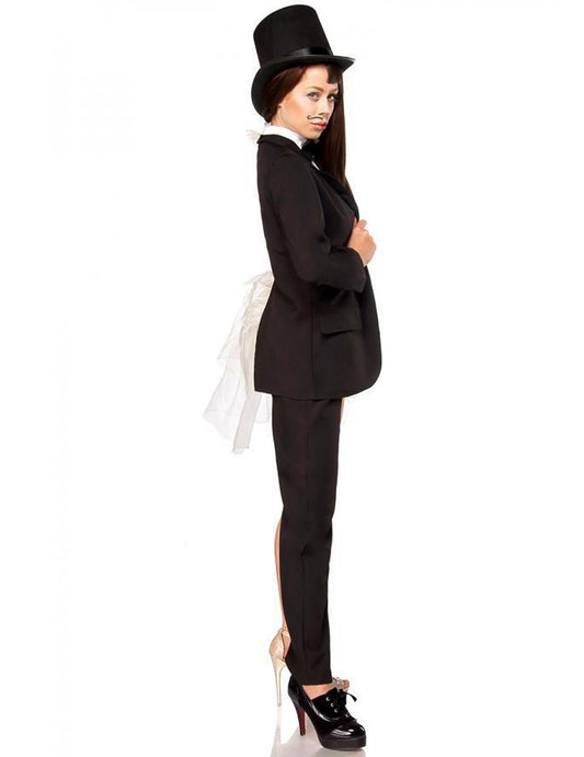 Déguisement double jeu noir et blanc luxe adulte