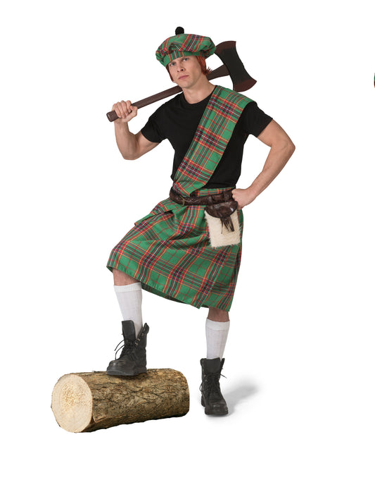Déguisement écossais vert homme