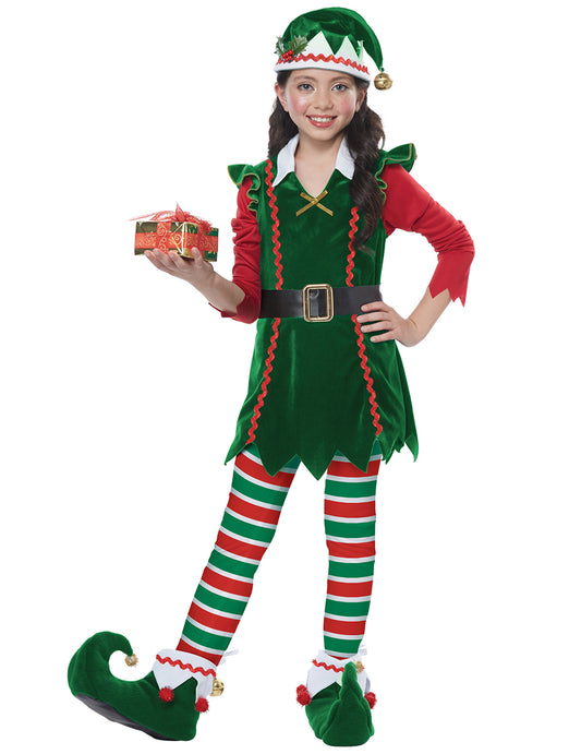 Déguisement elfe de Noël luxe fille