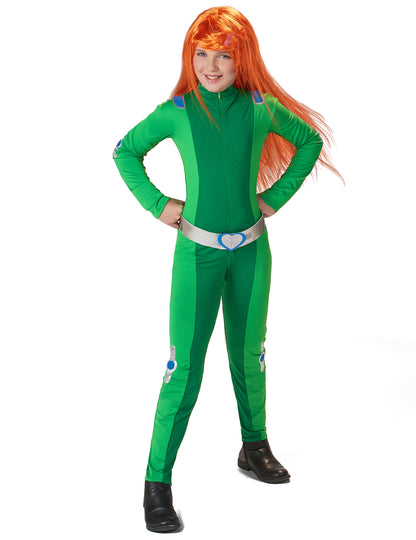 Déguisement espionne de choc vert fille