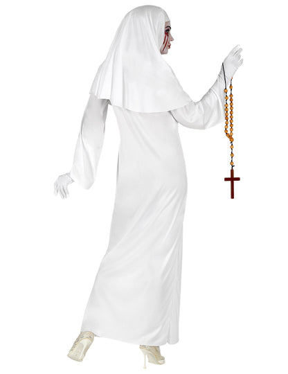 Déguisement fantôme de nonne blanche grande taille femme