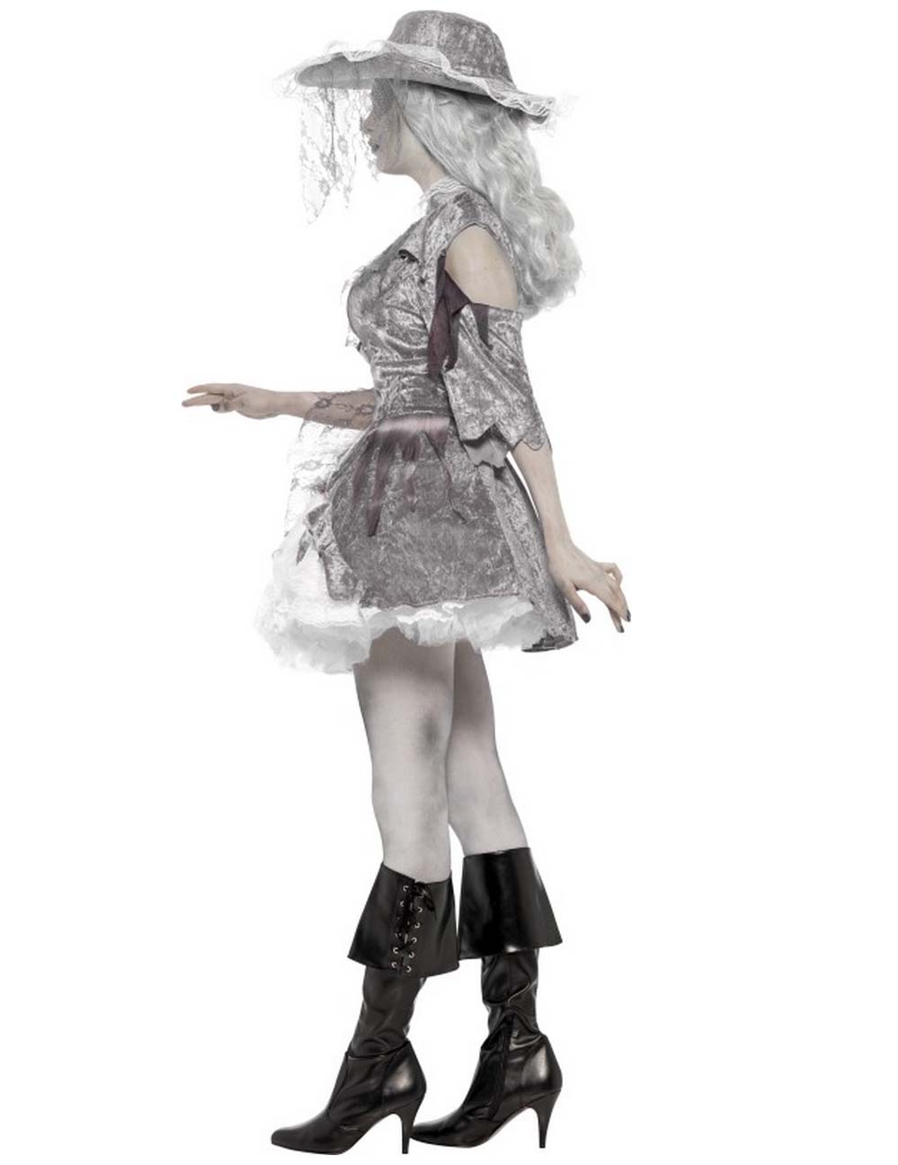 Déguisement fantôme pirate effet satiné femme Halloween