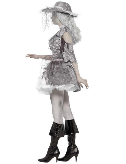 Déguisement fantôme pirate effet satiné femme Halloween