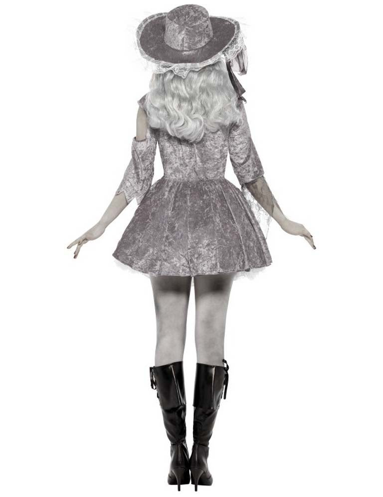 Déguisement fantôme pirate effet satiné femme Halloween