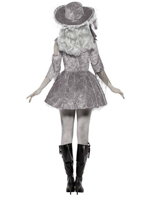 Déguisement fantôme pirate effet satiné femme Halloween