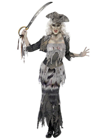 Déguisement fantôme pirate effrayant femme Halloween