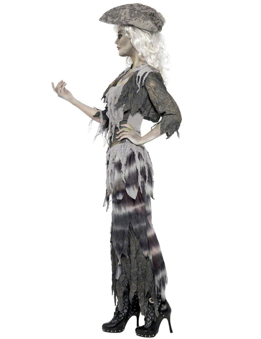 Déguisement fantôme pirate effrayant femme Halloween