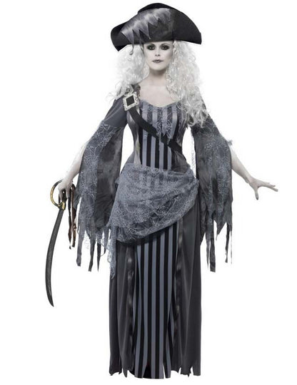 Déguisement fantôme pirate grise femme Halloween