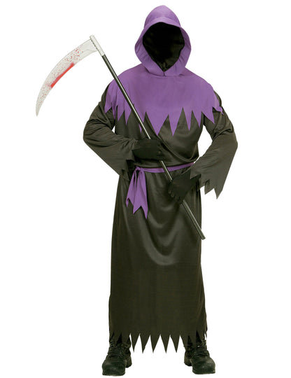 Déguisement faucheur noir et violet adulte