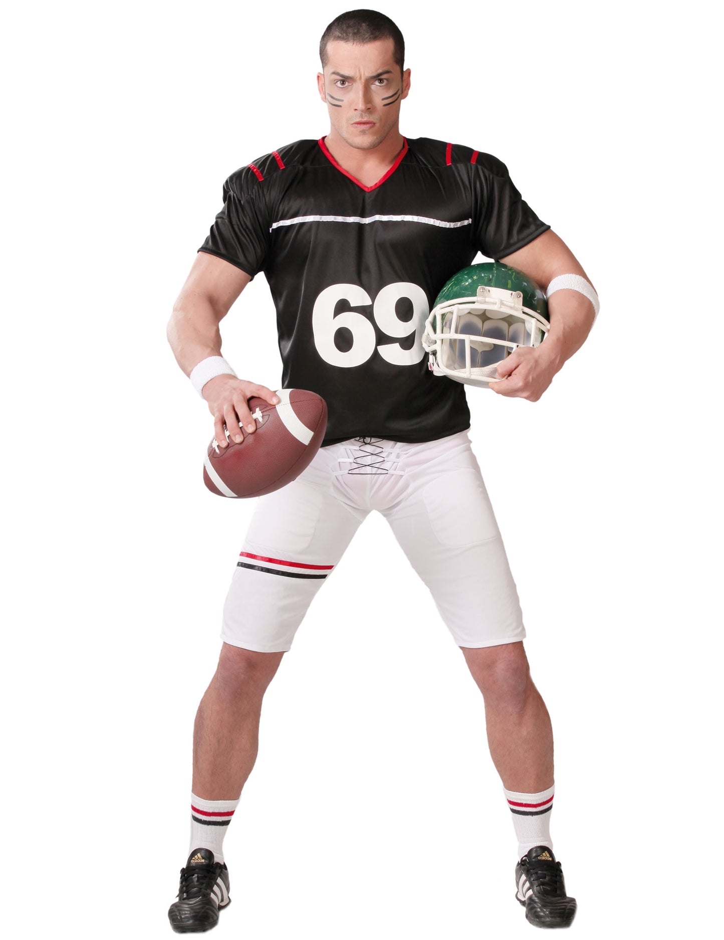 Déguisement footballeur américain noir et blanc homme