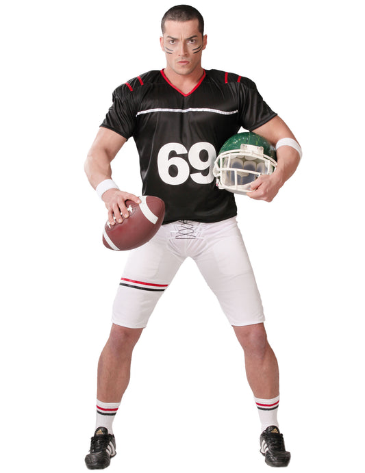 Déguisement footballeur américain noir et blanc homme