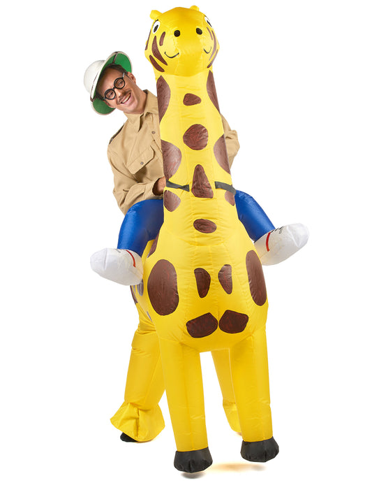 Déguisement girafe gonflable adulte