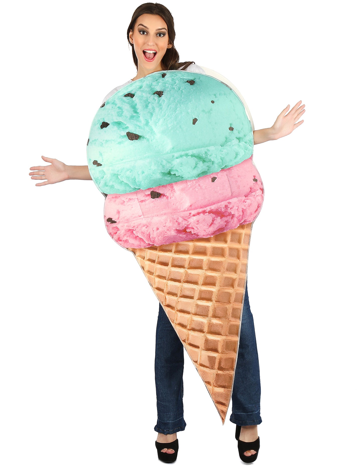 Déguisement glace en cornet adulte