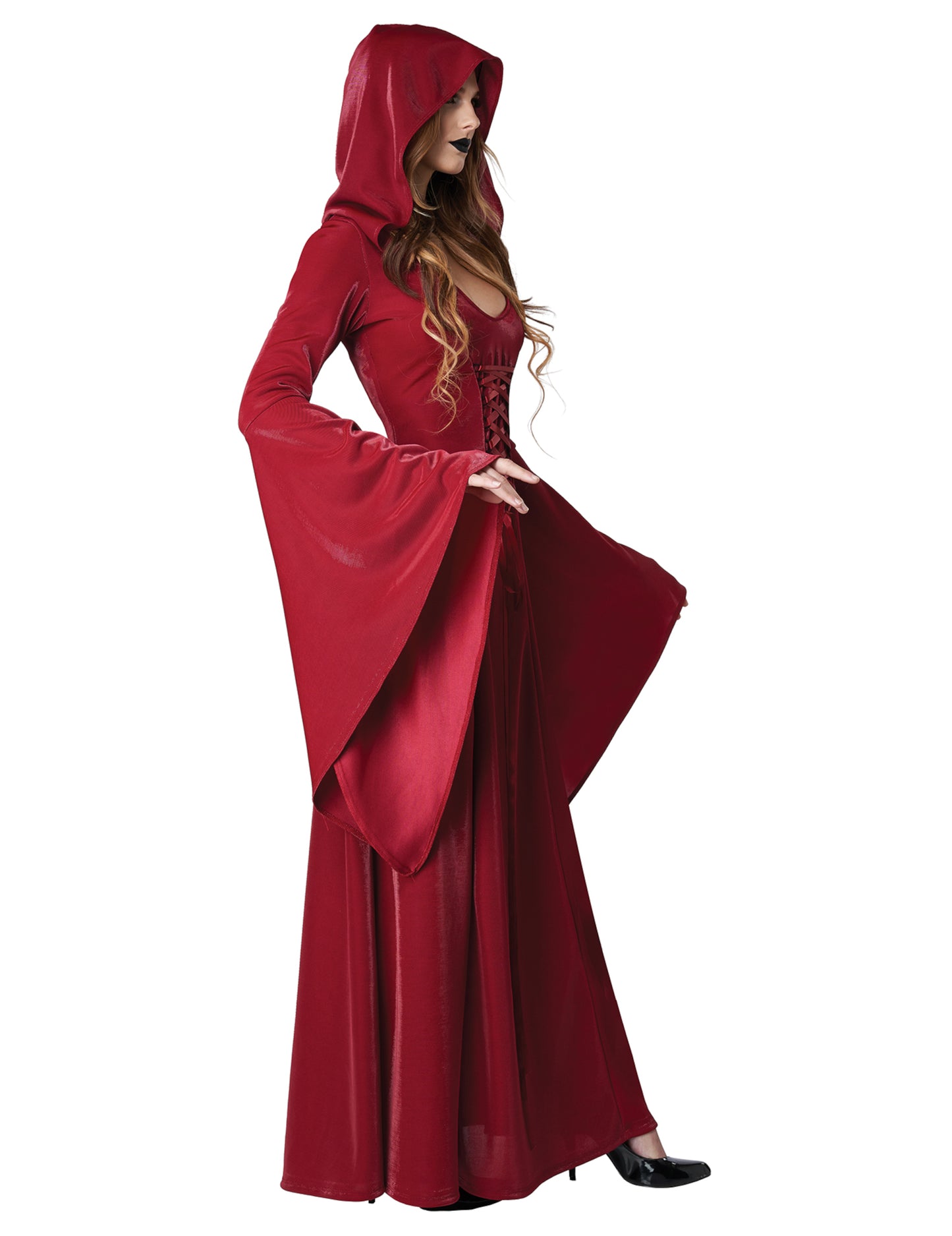 Déguisement gothique robe rouge femme