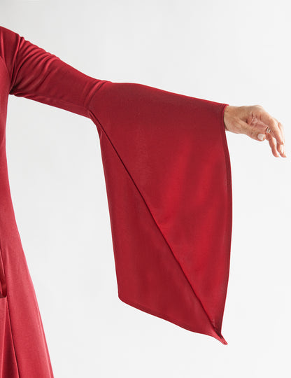Déguisement gothique robe rouge femme