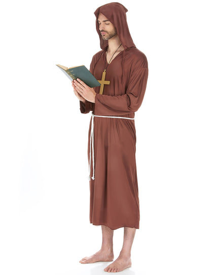 Déguisement moine marron clair grande taille homme