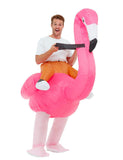 Déguisement gros flamant rose adulte