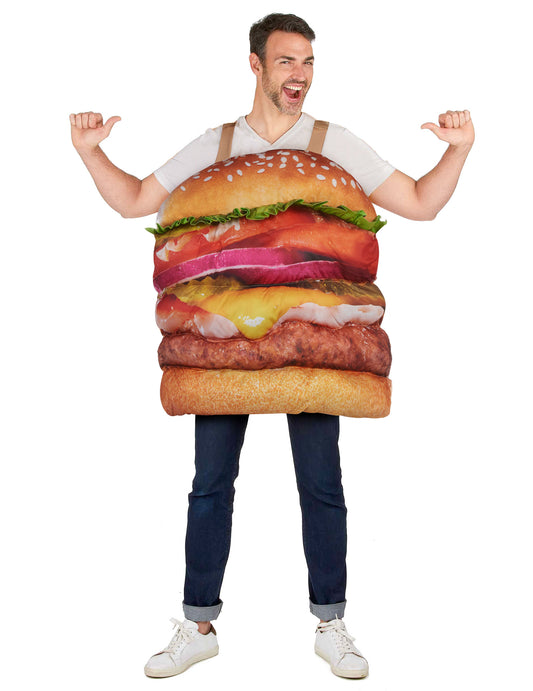 Déguisement hamburger réaliste adulte