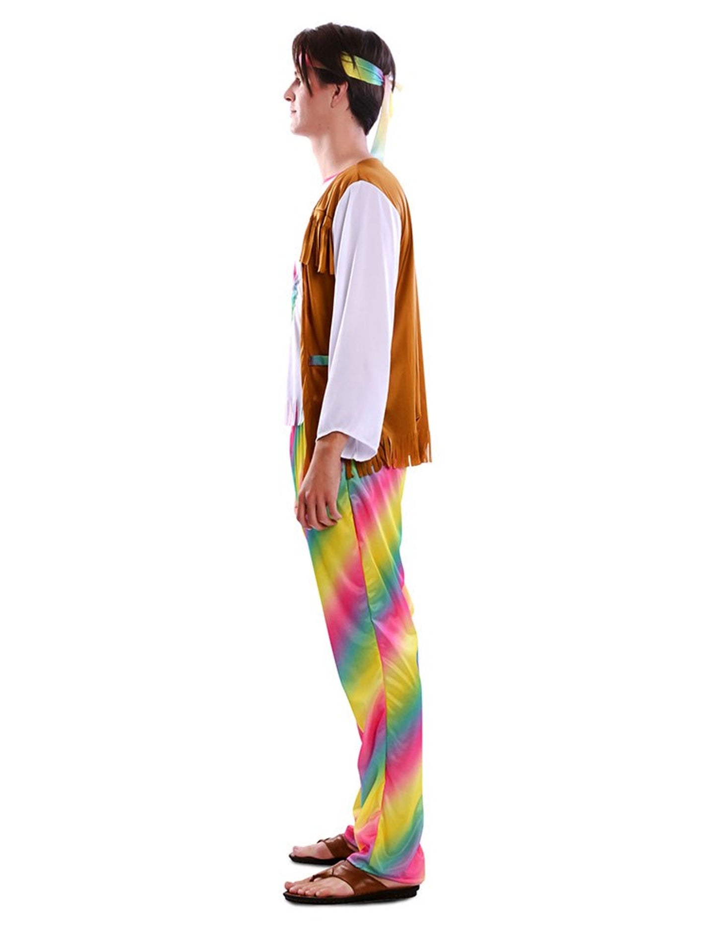 Déguisement hippie arc-en-ciel homme