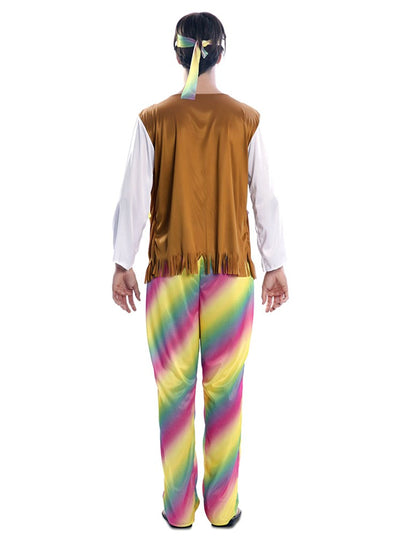 Déguisement hippie arc-en-ciel homme
