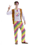 Déguisement hippie arc-en-ciel homme