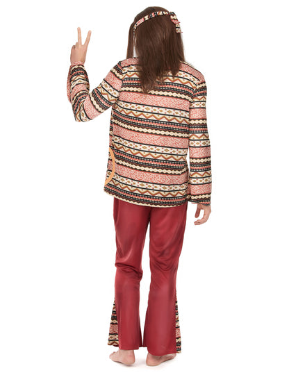 Déguisement hippie bordeaux homme