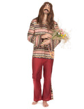 Déguisement hippie bordeaux homme